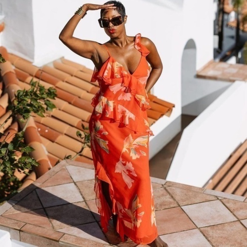 Women's Ruffle Ankle Length Dress - Future Collective™ with Jenee Naylor​